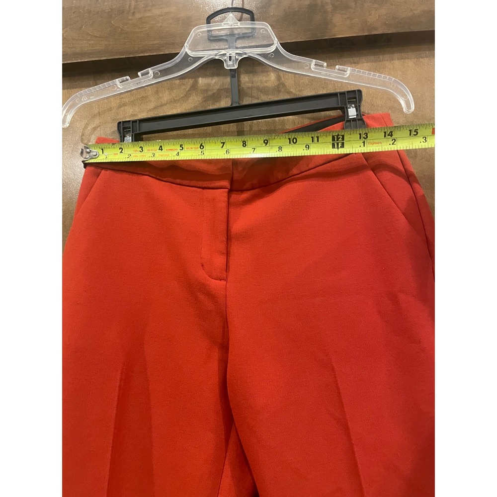 Express Columnist Red Ankle Dress Pants Mid Rise Slim Tapered Workwear L77 - Picture 7 of 9